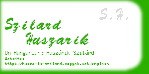 szilard huszarik business card