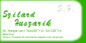 szilard huszarik business card